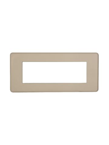 ETTROIT PLACCA SLIM 6 MODULI - SERIE MOON - SABBIA (AN87609) Compatibile ABB Axolute