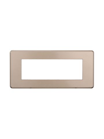 ETTROIT PLACCA SLIM 6 MODULI - SERIE MOON - ACCIAIO BRONZO (AN87610) Compatibile ABB Axolute