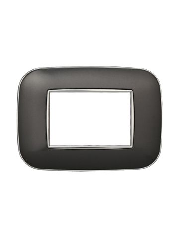 ETTROIT PLACCA ORBIS 3 MODULI - SERIE MOON - ACCIAIO SCURO (AN91307) Compatibile ABB Axolute