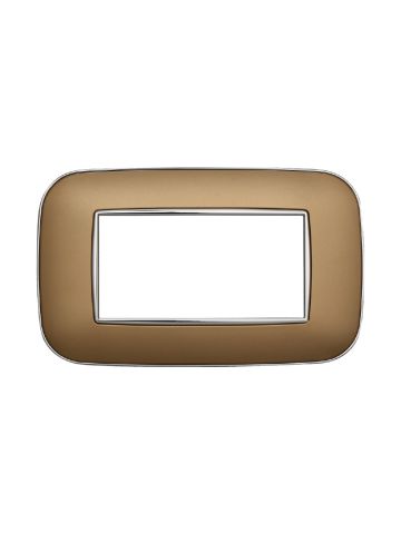 ETTROIT PLACCA ORBIS 4 MODULI - SERIE MOON - ORO (AN91411) Compatibile ABB Axolute