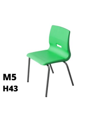 SEDUTA SALICE h43cm, struttura grigia, seduta verde scuro SD.ST.4GF.M5.VS