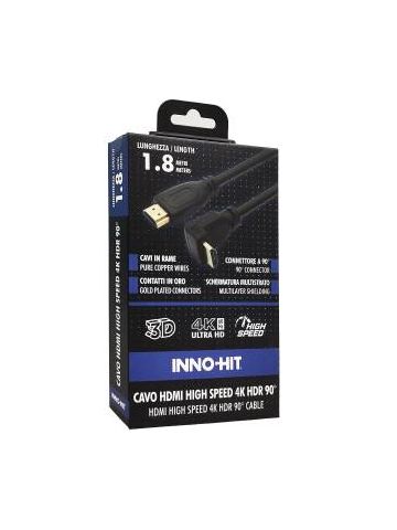 Inno-Hit Cavo HDMI High-Speed Connettore 90° 4K HDR 1.8m Nero