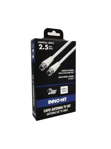 Inno-Hit Cavo Antenna E84623 Sat Coassiale 2.5m Bianco
