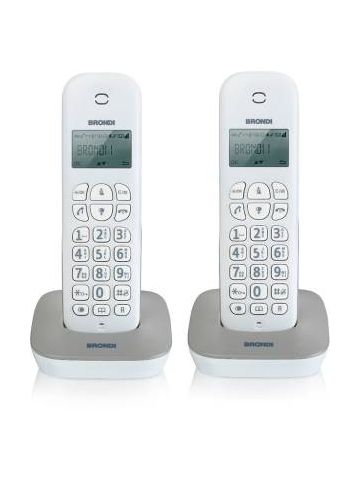 Telefono Cordless Brondi Gala Twin Bianco/Grigio
