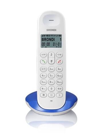 Telefono Cordless Brondi Lotus Bianco/Blu